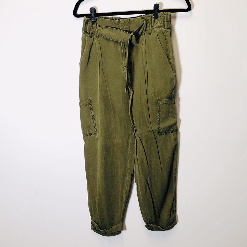 Free People Green Military Fatigue Pants